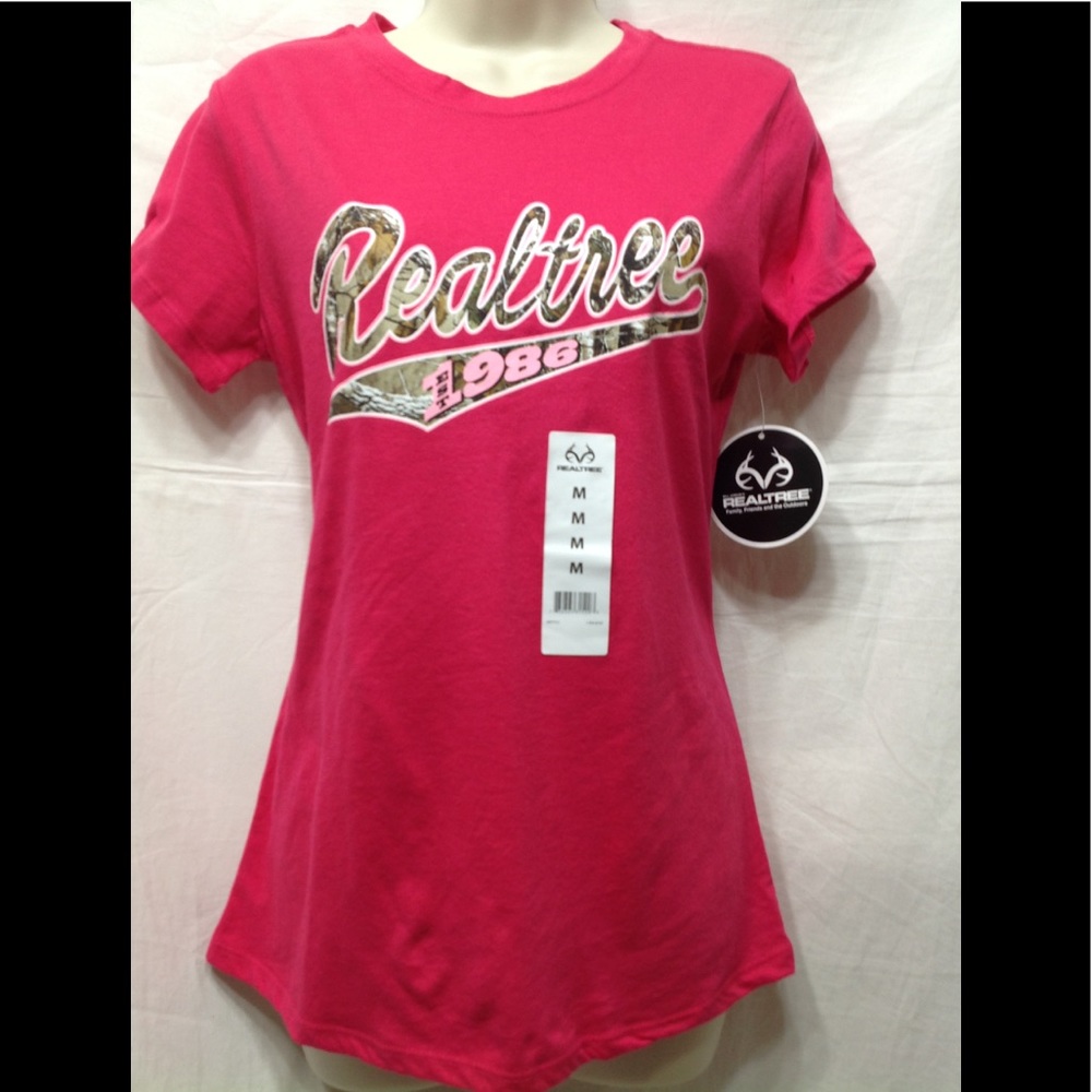 Women's RealTree camo pink shirts NWT